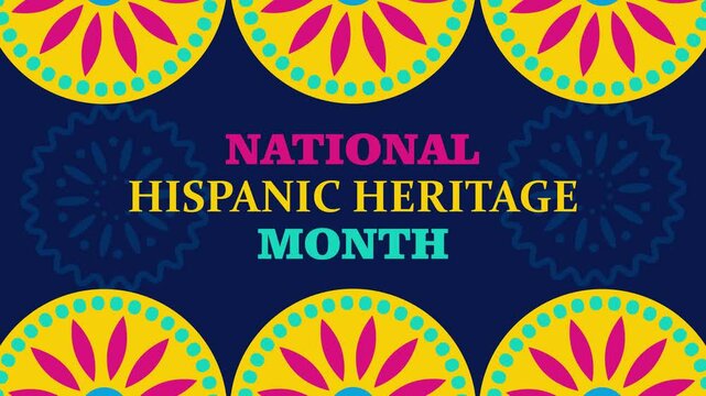 National hispanic heritage month animated video 4K resolution stock video