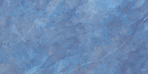 Iris blue-colored painted sandy concrete wall, bright plaster wall texture background, pattern of...