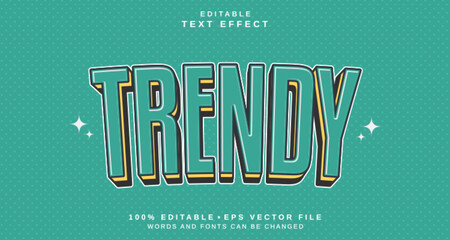 Editable text style effect - Trendy text style theme.