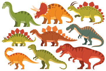 Collection of Cute Cartoon Dinosaurs