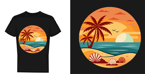 Surfing T-shirt Design, Summer paradise, Surf Paradise, Break The Waves, Sea Beach, California Beach, Santa Monica Beach, Enjoy Great Summer, T-shirt, Typography T-shirt Design, Vector Illustration