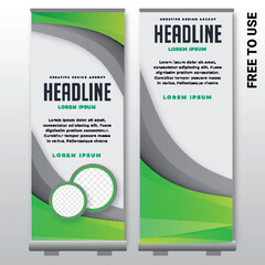 3. Free vector business roll up display standee for presentation purpose