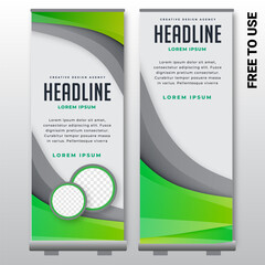 3. Free vector business roll up display standee for presentation purpose