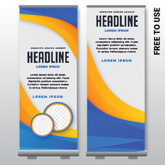 5. Free vector business roll up display standee for presentation purpose