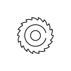 Circular Saw icon design with white background stock illustration