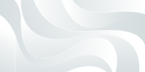 Elegant modern white and gray wave background. Minimalist abstract flow lines for modern business wallpaper, presentation, banner, cover, template design, website, and more