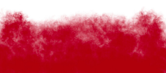 red fog or smoke on transparent background