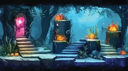 Mushroom Forest Floating Platform