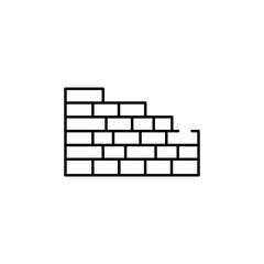 Bricks icon design with white background stock illustration