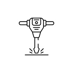 Jackhammer icon design with white background stock illustration