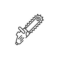 Obraz premium Chainsaw icon design with white background stock illustration