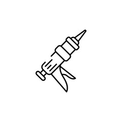 Caulking Gun icon design with white background stock illustration