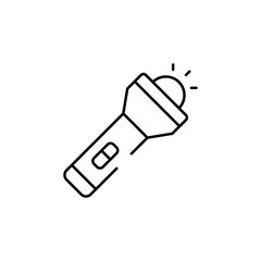 Flashlight icon design with white background stock illustration