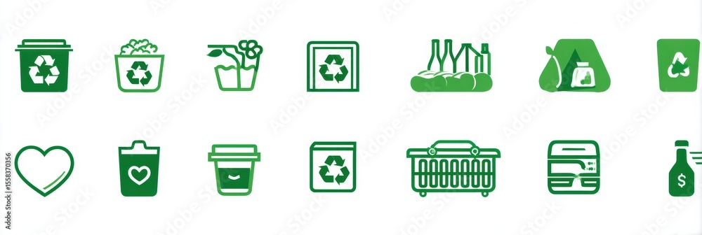 Poster Understanding What Belongs in Your Recycling Bin With Informative Icons and Clear Guidelines for Proper Waste Management Practices