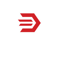 Velocity Arrows Logo with Triple-Line Forward Motion Symbol