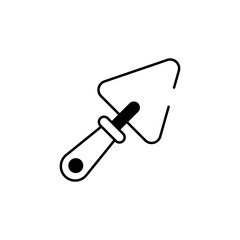 Trowel icon design with white background stock illustration