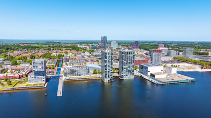 Fototapeta premium Aerial from the city Almere in the Netherlands