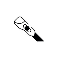 Utility Knife icon design with white background stock illustration