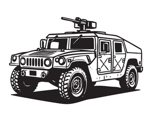 Armored Military Vehicle Vector