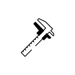 Measuring Caliper icon design with white background stock illustration