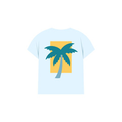 T-Shirt with Palm Tree Graphic
