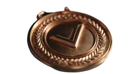 Honoring a Victor s Triumph A Gleaming Bronze Medal Celebrating Success on transparent background