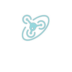 Trident Drone Rotor Logo with Orbit-Inspired Tech Design