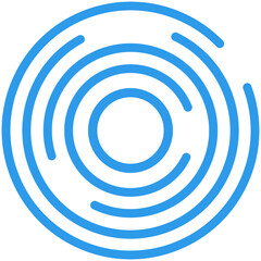 Abstract Blue Circular Maze Graphic
