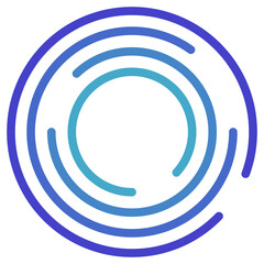 Blue Gradient Geometric Spiral Illustration