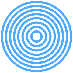Concentric Circles in Blue Pattern