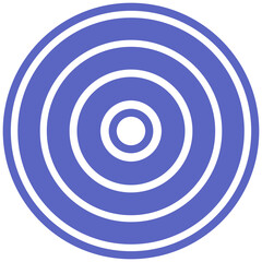 Concentric Blue Circles Minimalist Design