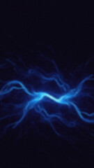 Abstract blue energy lines with blurred effect on a dark background Light