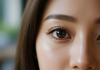 close up photo of human eye with eyebrows