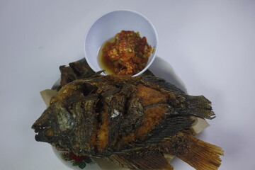 Fried tilapia is one of the processed foods made from tilapia