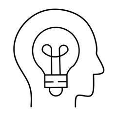 mood brain vector icon