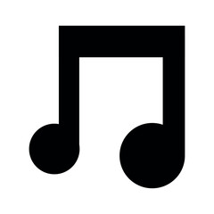 Different music notes icons displayed in black on white background, representing rhythm, melody, sound, and musical composition icon