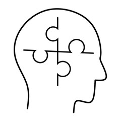 mood brain vector icon