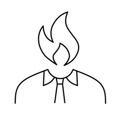 mood brain vector icon