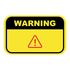 warning signs with exclamation mark in yellow triangle, caution icon with alert in a warning symbol icon