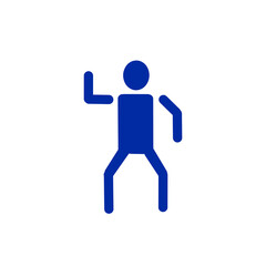 Dancing Person Icon – Expressive Pose for Rhythm and Motion・ダンスポーズの人物アイコン｜リズム・元気・動きを表すピクトグラム	