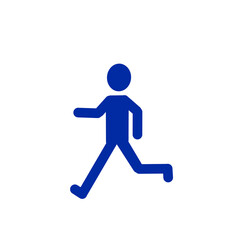走る人物のアイコン（横向き）｜スピード・アクティブ・移動を表すシンプルピクト Running Person Icon – Side View Silhouette for Speed, Action, or Emergency Use