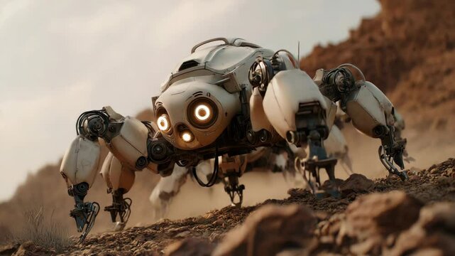 Robotic Creature Traversing Rugged Terrain/ロボットクリーチャーの険しい地形走破2