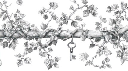 Intricate vine with key (1)