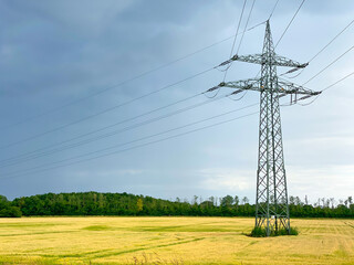 high voltage power lines field Raps 