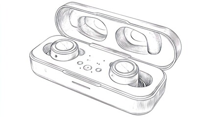 Wireless earbuds in charging case
