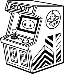 Vector illustration icon of a business refrigerator with money and milk