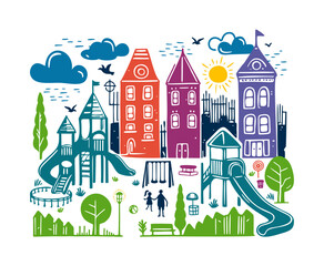 Kids Playground Park, doddle style