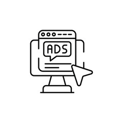 Web Advertising icon design with white background stock illustration