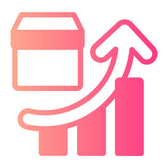 statistics gradient icon
