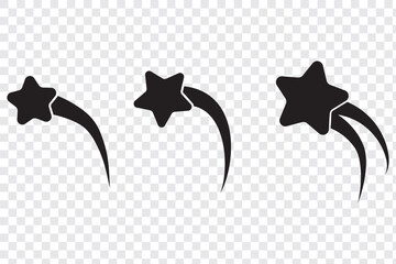 Abstract Falling Star Vector, Shooting Star with Elegant Star Trail 